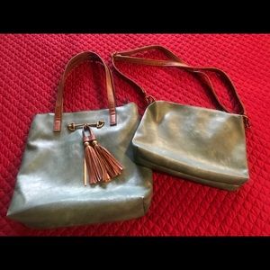 brand new two purses in one, teal color